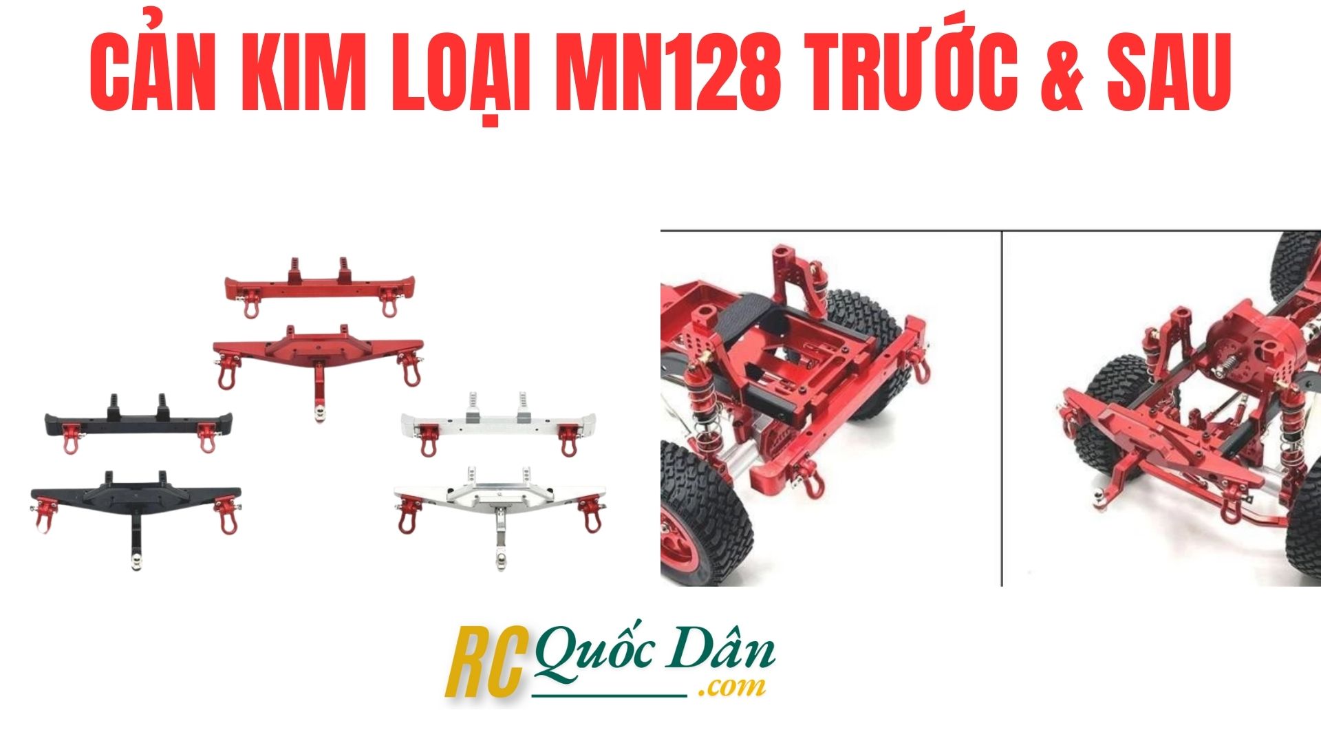 Cản kim loại trước - sau MN128 - rc quốc dân