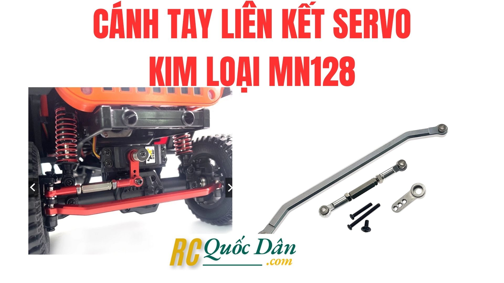 Cánh tay liên kết servo kim loại MN128 - rc quốc dân